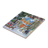 Miniatuur kerstdorp tegeltje (Zijkant)