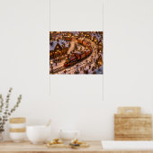 Miniatuur Kersttrein Levering Poster (Keuken)
