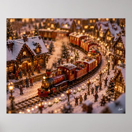 Miniatuur Kersttrein Levering Poster (Voorkant)