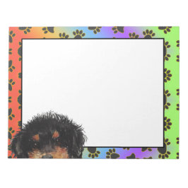 Miniatuur Kleurig hondpawpatroon Notitieblok