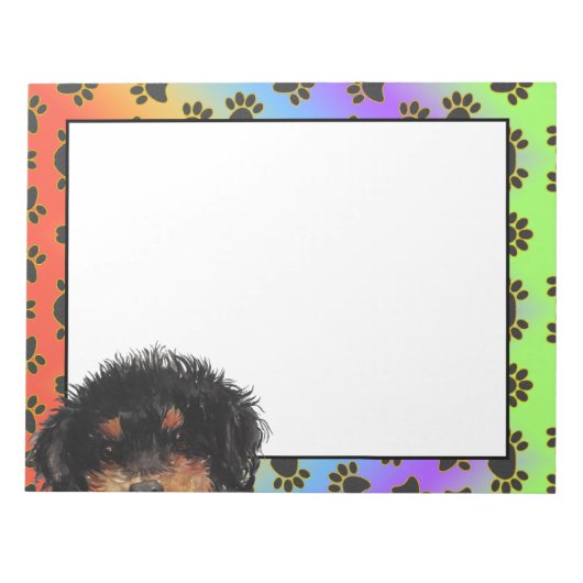 Miniatuur Kleurig hondpawpatroon Notitieblok (Voorkant)