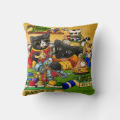 Miniatuur Knight Cat Model Schilderkatten Kussen (Achterkant)