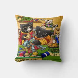 Miniatuur Knight Cat Model Schilderkatten Kussen