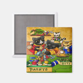 Miniatuur Knight Cat Model Schilderkatten Magneet (Voorkant / Achterkant)
