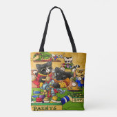 Miniatuur Knight Cat Model Schilderkatten Tote Bag (Achterkant)