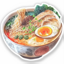 Miniatuur Koreaanse voedsel aquarel set Sticker