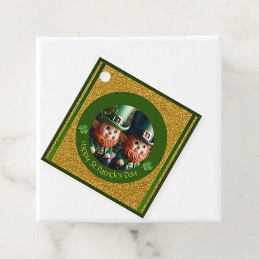 Miniatuur Leprechaun St Patrick's Day Bedankt FT Bedankjes Labels (In situ)