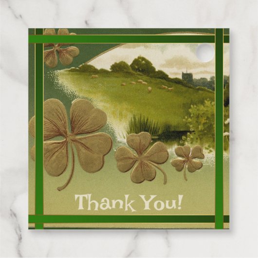 Miniatuur Leprechaun St Patrick's Day Bedankt FT Bedankjes Labels (Achterkant)