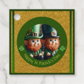 Miniatuur Leprechaun St Patrick's Day Bedankt FT Bedankjes Labels (Voorkant)
