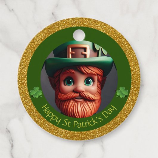 Miniatuur Leprechaun St Patrick's Day Bedankt RFT0 Bedankjes Labels (Voorkant)