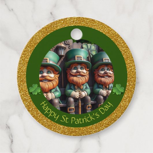 Miniatuur Leprechaun St Patrick's Day Bedankt RFT1 Bedankjes Labels (Voorkant)