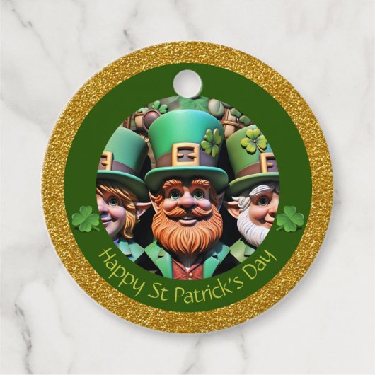 Miniatuur Leprechaun St Patrick's Day Bedankt RFT1 Bedankjes Labels (Voorkant)