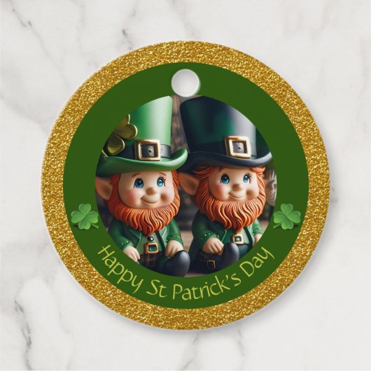 Miniatuur Leprechaun St Patrick's Day Bedankt RFT Bedankjes Labels (Voorkant)
