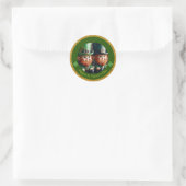 Miniatuur Leprechaun St Patrick's Day Bedankt RS01 Ronde Sticker (Tas)