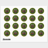 Miniatuur Leprechaun St Patrick's Day Bedankt RS06 Ronde Sticker (Vel)