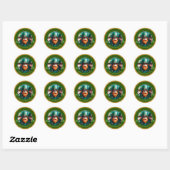 Miniatuur Leprechaun St Patrick's Day Bedankt RS07 Ronde Sticker (Vel)
