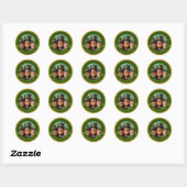 Miniatuur Leprechaun St Patrick's Day Bedankt RS08 Ronde Sticker (Vel)