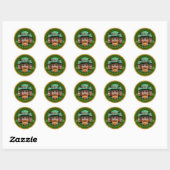 Miniatuur Leprechaun St Patrick's Day Bedankt RS09 Ronde Sticker (Vel)