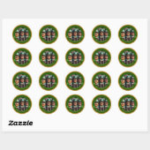 Miniatuur Leprechaun St Patrick's Day Bedankt RS10 Ronde Sticker (Vel)