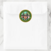 Miniatuur Leprechaun St Patrick's Day Bedankt RS11 Ronde Sticker (Tas)
