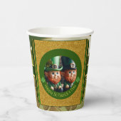 Miniatuur Leprechaun St Patrick's Day PPC Papieren Bekers (Links)