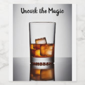 Miniatuur Magic Liquor Wijn Etiket (Enkel label)