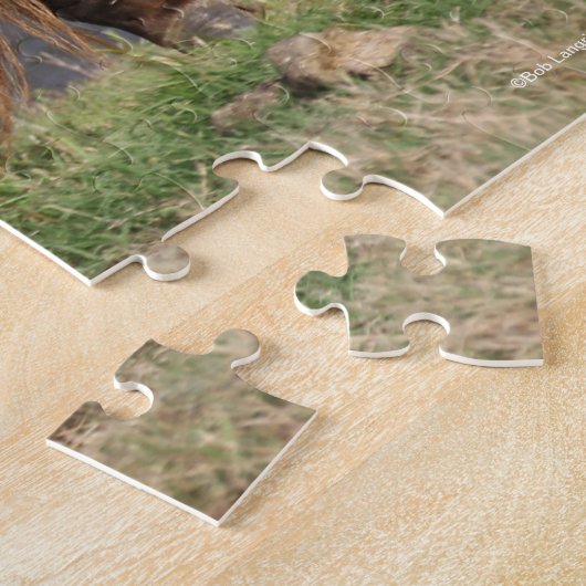 Miniatuur Mare en Foal Walking By Lake Legpuzzel (Zijkant)