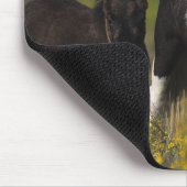 Miniatuur Mare & Foal in de bloemen Muismat (Hoek)