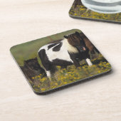 Miniatuur Mare & Foal in de bloemen Onderzetter (Linkerzijde)