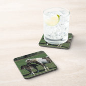 Miniatuur Mare & Foal Standing Drankjes Onderzetter (Rechterzijde)