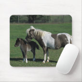 Miniatuur Mare & Foal Standing Muismat (Met muis)