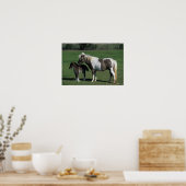 Miniatuur Mare & Foal Standing Poster (Keuken)