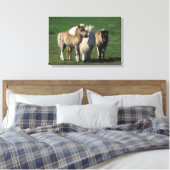Miniatuur Mare & Foals 1 Canvas Afdruk (Insitu (Slaapkamer))