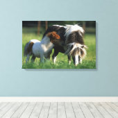 Miniatuur Mare & Foals 2 Canvas Afdruk (Insitu (Houten vloer))