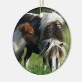Miniatuur Mare & Foals 2 Keramisch Ornament (Links)