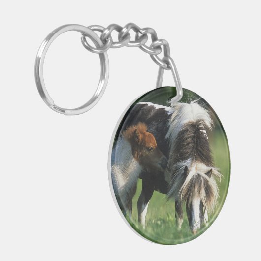 Miniatuur Mare & Foals 2 Sleutelhanger (Voorkant Links)