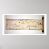 Miniatuur Nautical Map of the Adriatic, 1624 (parc Poster (Voorkant)