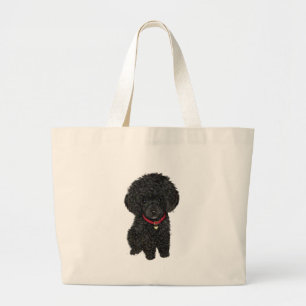 Miniatuur of Speelgoed Poedel - Zwart 1 Grote Tote Bag