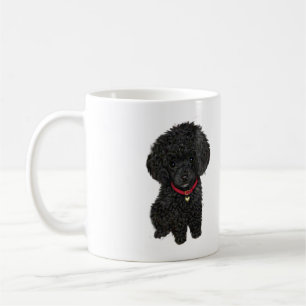 Miniatuur- of Toy Poodle - Zwart 1 Koffiemok