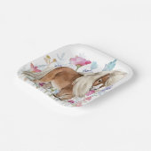 Miniatuur Paard en Wildbloemen Papieren Borden Papieren Bordje (Gebogen)