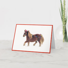 Miniatuur Paard Merry Christmas Kaart Kaart