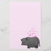 Miniatuur Pig Love Briefpapier (Voorkant)