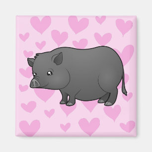 Miniatuur Pig Love Magneet