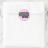 Miniatuur Pig Love Ronde Sticker (Tas)