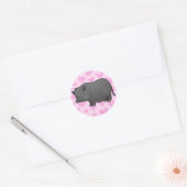 Miniatuur Pig Love Ronde Sticker (Envelop)