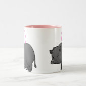Miniatuur Pig Love Tweekleurige Koffiemok (Center)