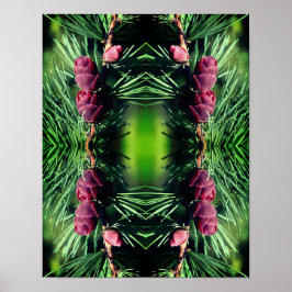 Miniatuur Pinecones Close Up Abstract Poster