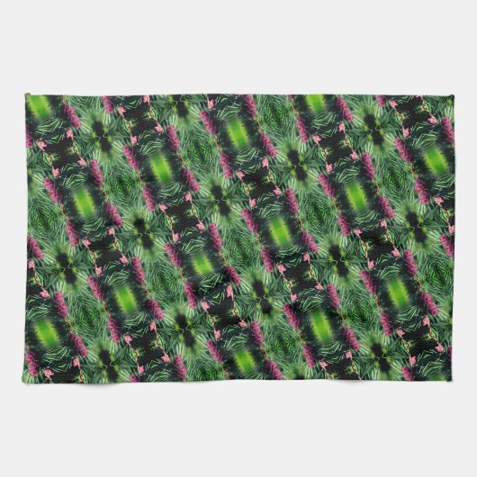 Miniatuur Pinecones sluit Abstract patroon af Theedoek (Horizontaal)