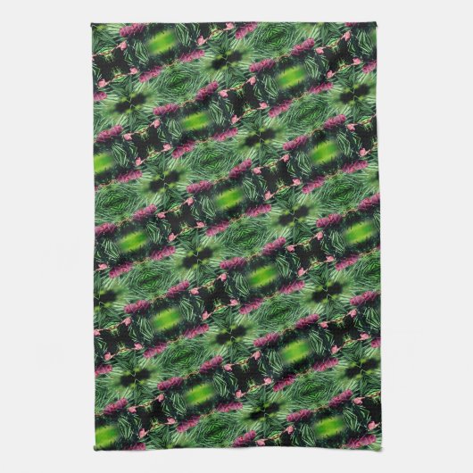 Miniatuur Pinecones sluit Abstract patroon af Theedoek (Verticaal)