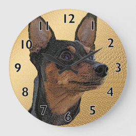 Miniatuur Pinscher Art Wall klok